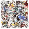 BOXOB 50pz Adesivi per Motocross, Impermeabili Adesivi per Moto per Bambini Decalcomanie per Moto Decalcomanie per Moto per Bottiglie d'Acqua Laptop Skateboard Caschi