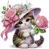 MOTGOM 5D DIY Diamond Painting Pendente Kit Gatto, Pittura Diamante per Acchiappaluce, Fai-da-te Diamond Painting DIY Strass Decorazione per Casa