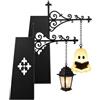 sloiaz Fantasma Lanterna da scaffale Luce notturna a LED di Halloween, Mini biblioteca in resina Lampada da lettura sospesa, Lampada decorativa luminosa for mensola della scrivania con angolo libreria(L+G)
