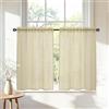DWCN Tende corte per finestra moderne, da cucina, da bistrò, set da 2 pezzi, larghezza 60 x altezza 45 cm, in stile rustico, colore beige, semitrasparente, opache, con passante per l'asta, per il