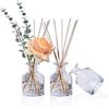 HOSSIAN 150ml 3PCS Bottiglie di vetro diffusore Bottiglia di diffusore di canna nera - vuota con bastoni - accessori di fragranza usati per set diffusori di canna di ricambio fai da te (Trasparente)