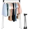 Gohytal Appendiabiti pieghevole, altezza regolabile da 35 a 133 cm, lunghezza regolabile da 34 a 70 cm, stendibiancheria portatile da viaggio