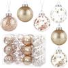 Kesote 24 Palline di Natale Oro Rosa, Decorazioni Albero di Natale, Decorazioni Natalizie, 6CM