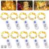 Vaileal Catena luminosa a LED con timer, 10 pezzi, 2 m, 20 LED, alimentata a batteria, in rame, per camere, interni, Natale, esterni, feste, matrimoni, fai da te