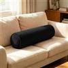Generico Cuscino Cilindrico a Rullo 40cm 50cm 60cm 70cm 80cm 90cm, Cuscino Tubolare in Ciniglia Sfoderabile e Lavabile, Supporto in Spugna 50D per Lettura Letto, Divano e Relax(Nero,20x60 cm)