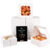 Gcardist 100 scatole bianche per gelato da forno, con finestra, 15,24 x 15,24 x 7,62 cm, scatole per macaron, piccole scatole per ciambelle e pasticceria per feste, mini barattoli per biscotti (15,2 x