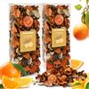 Scent-Hi Potpourri profumo naturale di agrumi - 240 g di fiori secchi mix per profumo ambiente, confezione da 2 ciotole profumate fruttate per bagno, camera da letto, soggiorno, decorazione naturale della casa