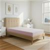 Pizuna Linens Pizuna Lenzuolo angoli Singolo 100% Cotone 90x200 cm Lilla 400 fili 1 Pz | Lenzuolo con angoli Singolo 100% cotone a fiocco lungo, raso, 90x200 cm, colore Lilla Chiaro, 400 fili, tasca profonda 40cm