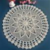 YKAFADE Tovaglia rotonda all'uncinetto, 60 cm, vintage, realizzata a mano, in cotone, beige, decorazione da tavolo, in pizzo, per matrimoni e cene, per feste a casa