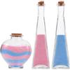 FOMIYES Unity Sand Set 3 pezzi per matrimoni, kit di cerimonia di sabbia Torre trasparente e vaso a forma di cuore con coperchio vasetti decorativi in vetro bottiglia di deriva decorazione bottiglia