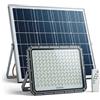 081 Store - Faro LED Esterno con Pannello Solare 5000W, IP66 Impermeabile, 320 LED, Luce Bianca 6500K, Telecomando, Autonomia 12 Ore