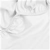 Amqua Lenzuolo con angoli elasticizzati in raso makò, 200 x 220 cm, 100% cotone egiziano (certificato), per letti a molle e letti ad acqua o materassi fino a 30 cm di altezza, colore: bianco