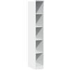 vidaXL Armadio Bianco 30x50x200 cm in Legno Tecnico, Mobile portaoggetti, Guardaroba, Mobile per Camera da Letto, armadietto portaoggetti
