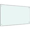 Homgoday Paraschizzi da Cucina, Protezione Resistente al Calore e ai Graffi per Fornelli, Pannello Decorativo da Parete Antigraffio, Protezione per Piastrelle, Facile da Pulire, Bianco 90x50 cm, Vetro