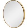 [en.casa] Specchio Rotondo da Parete Ø 60 cm Specchio da Bagno con Cornice in Alluminio - color Oro