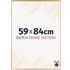 Dutch Frame Factory - Cornice 59x84 cm Oro - Plastica | Vetro acrilico antiriflesso, Montaggio a parete, Adatta per foto, poster o puzzle, Made in Holland
