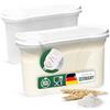 Novaliv Set di 2 contenitori da spargere da 1,3 litri - Dimensioni (L x P x A): 22 x 13 x 8,5 cm - Barattolo con coperchio 1 l per cereali, farina di zucchero, lattine da cucina, organizer per
