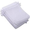 OLILLY - 100 sacchetti in organza, 7 x 9 cm, colore bianco, ideali per matrimoni, battesimi, regali, lavanda, gioielli (bianco)