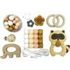 Kojoon Perline Rotonde Sciolte in Silicone Kit Perline Esagonali Per DIY Collana Bracciale Orecchini Portachiavi