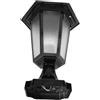 HOMOCONO Lampada a Colonna Da Esterno Lampione in Metallo e Vetro Design Europeo Esagonale Per Giardino Cortile Pilastro Porta Piccola Nera Senza Lampadina