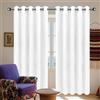 DOGUO Coppia Tende Bianche Oscuranti 100 x 300 cm Tenda Termica Isolante Freddo con Occhielli Tende per Finestre per Camera da Letto e Soggiorno, Bianco