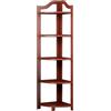 YHKJLYH Libreria angolare da 3-6 Piani, libreria Etagere, scaffale portaoggetti, libreria angolare Indipendente per Piccoli spazi, Studio, Soggiorno, Ufficio (Rosso, 5 Ripiani)