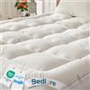 BEDLORE Topper Matrimoniale 140x200cm, Traspirante Viscosa di Bambù, Bianco