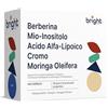 Bright Naturo Berberina, Mio-Inositolo, Acido Alfa-Lipoico, Cromo, Moringa Oleifera - SmartAbsorb™ | per il metabolismo, l'equilibrio ormonale e l'energia | 28 bustine giornaliere