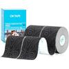 OK TAPE PRO Kinesiologico tape,nastro kinesiologico sport nastro adesivo impermeabile ed elastico athletic tape 5cm x 5m (2 Rotoli,Nero)