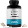 Ambervit Collagene Marino Idrolizzato 1500mg - Capsule, Peptidi di Collagene Tipo 1 | 180 Capsule, Fornitura per 2 Mesi | Integratore di Collagene di Pesce per Donna e Uomo | Formula Pulita | Ambervit