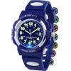 GUUMUXIN Orologio Analogico,Luci Colorate,30m Impermeabile,TPU,5-14 Anni