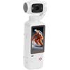 Dpofirs Videocamera Vlog 4K con Obiettivo Rotante a 180° (WHITE)