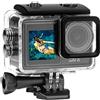 CCZRD Videocamera d'azione a doppio schermo Video EIS da 48 MP con obiettivo filtro opzionale 1080P Webcam Vlog Sports Cam Cattura I Dettagli Con Nitidezza(Option3,4K Camera Only)