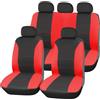 Upgrade4cars Coprisedili Set Anteriori & Posteriori Rosso Auto Universale | Per guidatore & passeggero | Protegge i sedili dall'usura | Inodore & antiscivolo | Qualità collaudata