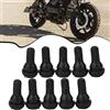 Lagomloot 10 steli per valvole pneumatiche senza camera d'aria TR412, stelo corto in gomma e rame per ATV, tosaerba, auto, camion, moto, nero, 36 mm