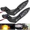 NATGIC 1 Paio di Indicatori di Direzione Posteriori a Led Per Moto Ambra, Indicatori di Direzione Posteriori per Moto per F650GS F700GS F800G F800R F800S HP2 Sport K1200R K1300R R1200GS - Lenti Fumé