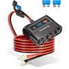 Moqidong Multi sbocco del porto 12V, presa di corrente multi-porta 15A con display digitale