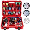 FreeTec 31pz Tester Pressione Radiatore, Universale Tester Impianto Raffreddamento con Kit Spurgo Liquido Refrigerante, Prova Pressione Radiatore Ricarica a Vuoto per Acqua Raffreddamento Auto (Rosso)