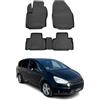 OMAC Tappetini in Gomma Tappetini Compatibili con Ford S-Max 2006-2014 TPE Tappetini Auto Nero 4X