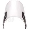 Fymlok Cupolino Moto Universali Nero/trasparente del parabrezza moto custom Compact Sports Retro 4-7 '' faro universale(Clear)