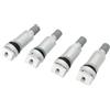 Micpointik 4 valvole TPMS di ricambio per BMW X1 X2 X3, sensore di pressione dei pneumatici, perno della valvola, kit di riparazione in acciaio inox, argento, montaggio diretto, anteriore posteriore sinistro