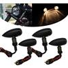 DREAMIZER 4 x Indicatori di Direzione Mini Frecce Fanali Impermeabile Antiurti per Moto Bobber Scooter Cruiser Quad Off Road.