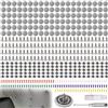 Leikurvo 120 pezzi set di riparazione del rivestimento del tetto, rivetti per riparazione auto, pulsante di riparazione del tetto dell'auto, rivetti per tetto auto con 1 cacciavite 1 metro a nastro 1 scatola