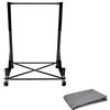 ECD Germany Supporto Hardtop Carrello Porta Hard Top Tettuccio per Auto Decappottabile Convertibile in Acciaio Nero 75 x 52 x 93 cm Supporto Rigido Capote con Telo di Copertura e 4 Ruote di Bloccaggio