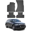OMAC Tappetini in Gomma Compatibili con Audi Q5 2008-2017 Tappetini Auto Gomma Nero 4tlg