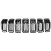 UFITIDU Griglia Anteriore Auto 7 Pz/set Per Jeep Per Cherokee 2014-2018 Maglia Nido D'ape Paraurti Anteriore Superiore Griglia Inserto Trim Anello Copertura Adatto Auto