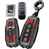 WUZUTU Custodia in metallo per chiave meccanica dell'auto, compatibile con Chery Tiggo 4 Hybrid Tiggo 7 8 9 Super Hybrid Omoda 9 5 EV E5, accessorio di protezione per chiavi, 4 tasti A, nero