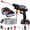 Ankishi - Idropulitrice portatile a batteria da 60 bar, senza fili, con 2 batterie da 2,0 Ah, idropulitrice portatile da 215 l/h, tubo da 5 m, ugello 3 in 1, pistola per lavaggio auto, giardino