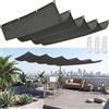 ACJSDGL Tenda a Vela Parasole a Onda 160x800cm Tettoia per Auto e Copertura Camper,Tessuto Oxford Impermeabile Pensilina Esterno Grigio