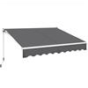 Generico Tenda da sole a barra quadra 250x200 cm avvolgibile antracite